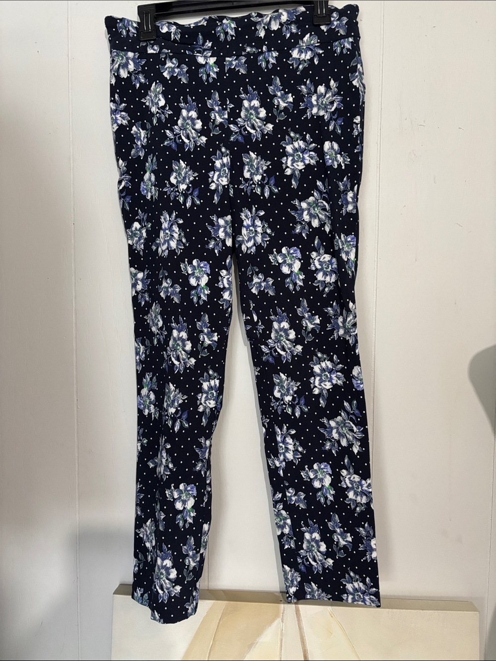 Counterparts Navy Blue Floral Print Stretch pants